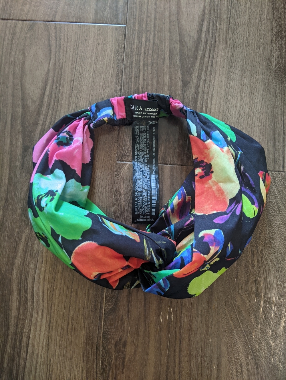 Zara - Patterned Turban Headband 3694/010/800 | Black Floral